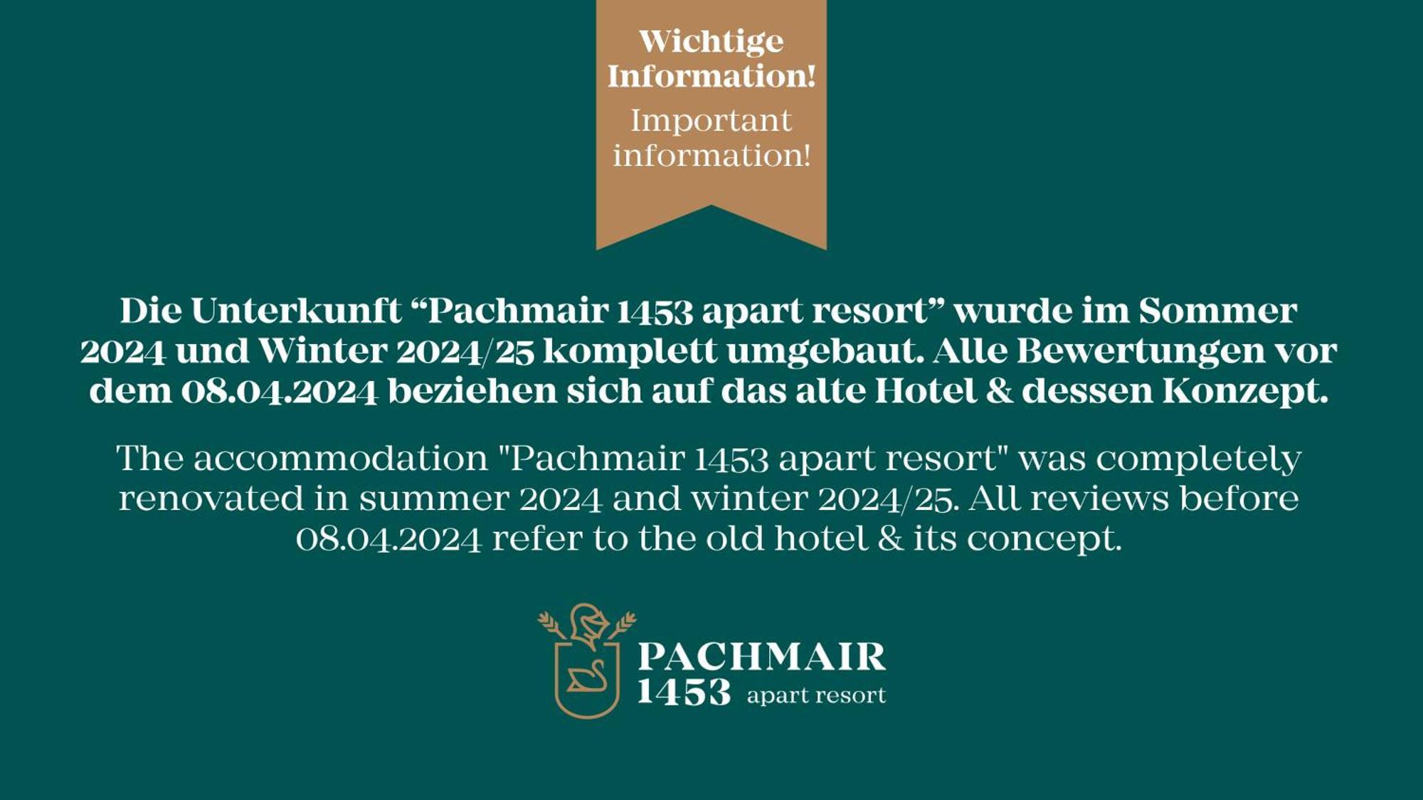 Pachmair 1453 Apart Resort - Opening 2025 Uderns Exteriör bild
